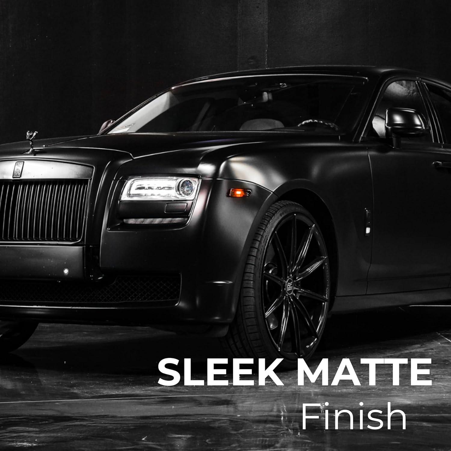 imageRockrose Ultra Gloss TPU Black PPF Film for Car Paint Protection 24 in x 50 FT Selfhealing UV Protection Scratch ampamp Stain Resistant Hydrophobic Wet Installation Strong Adhesive 75 mil ThicknessUltra Matte  75 mil