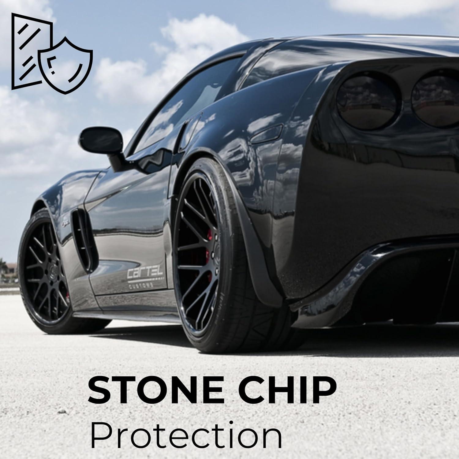 imageRockrose Ultra Gloss TPU Black PPF Film for Car Paint Protection 24 in x 50 FT Selfhealing UV Protection Scratch ampamp Stain Resistant Hydrophobic Wet Installation Strong Adhesive 75 mil ThicknessUltra Gloss Black  75 mil