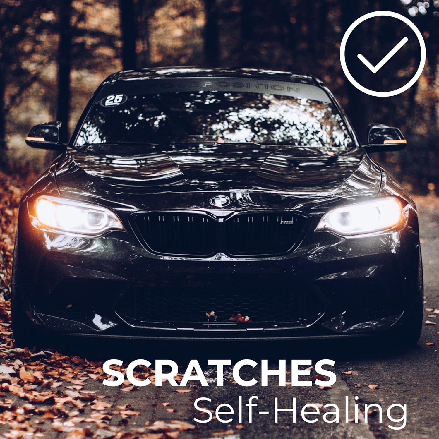 imageRockrose Ultra Gloss TPU Black PPF Film for Car Paint Protection 24 in x 50 FT Selfhealing UV Protection Scratch ampamp Stain Resistant Hydrophobic Wet Installation Strong Adhesive 75 mil ThicknessUltra Gloss Black  75 mil