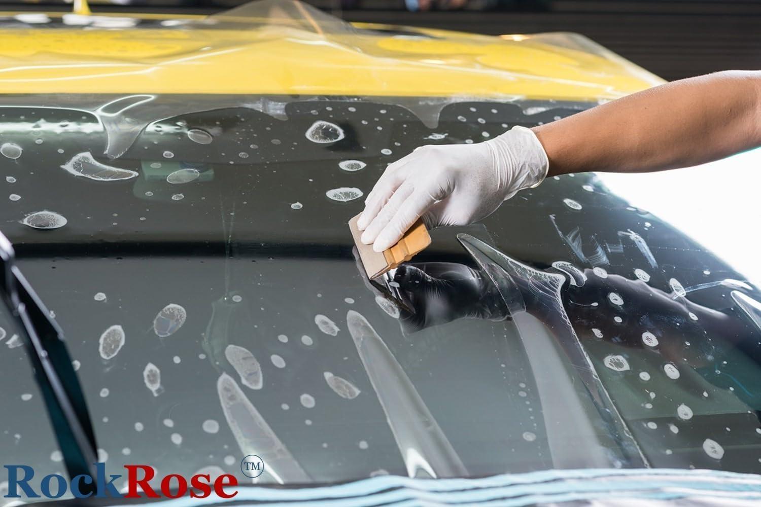 imageRockrose Windshield Protection Film for Cars  ScratchResistant Protective Window Film with 85 VLT  Clear 99 UV Blocking Window Film for Enhanced Visibility in All Weather Conditions  48 in X 5Ft40 IN x 6 FT