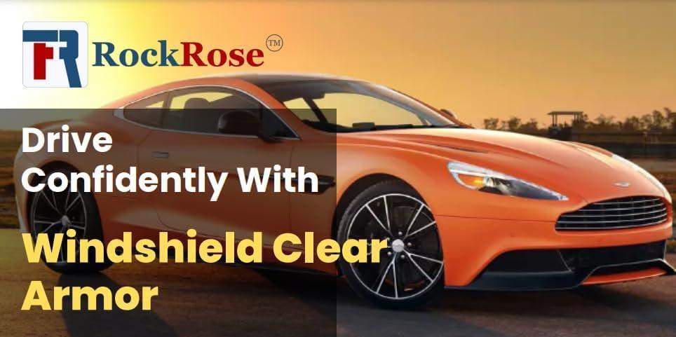 imageRockrose Windshield Protection Film for Cars  ScratchResistant Protective Window Film with 85 VLT  Clear 99 UV Blocking Window Film for Enhanced Visibility in All Weather Conditions  48 in X 5Ft48 IN x 50 FT