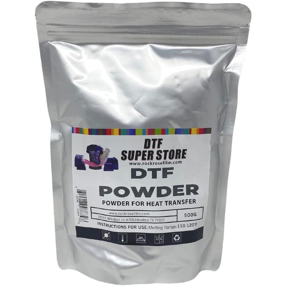 imageRock Rose DTF White Powder Digital Hot Melt Adhesive  Provides Bright Vivid Color Durable Water Proof and Washable 2KGDTF Powder  11 lb 500 g