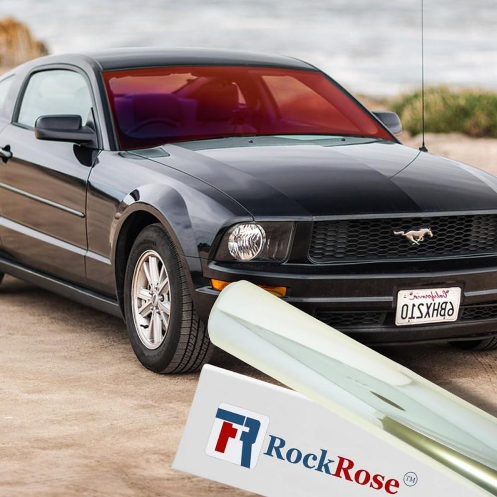 imageRockRose Citrus Shift Chameleon Window Film Expertly Engineered Dynamic ColorShifting Protection for Enhanced Visibility and Style Citrus Shift 40 in x 100 FTLava Glow