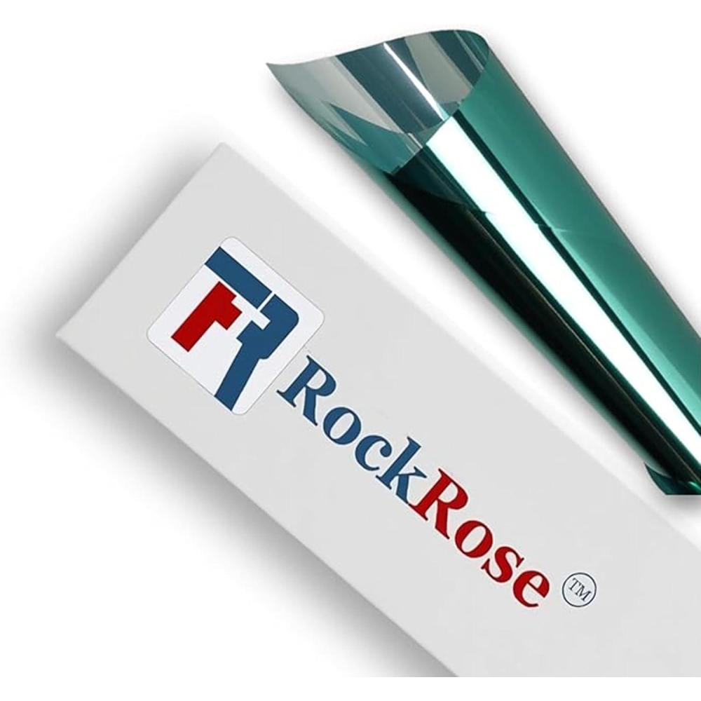 imageRockrose Professional Window Tint for Home  One Way Privacy Window Film for Home Offices Heat Blocker Reflective Adhesive Mirror Tint with 99 UV Block  BlackSilver 24 in x 25FTGreensilver