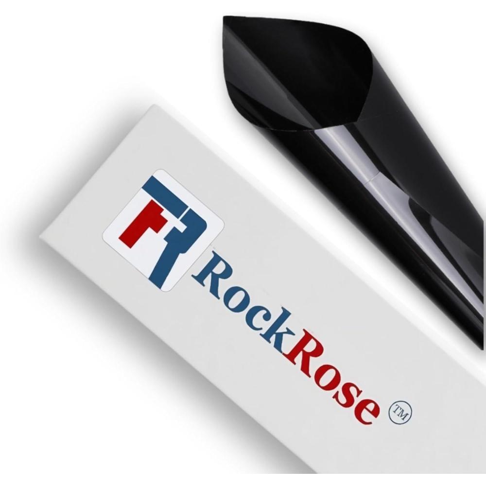 imageRockrose Professional Window Tint for Home  One Way Privacy Window Film for Home Offices Heat Blocker Reflective Adhesive Mirror Tint with 99 UV Block  BlackSilver 24 in x 25FTTotal Blackout