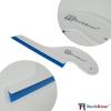 image6Inch Long Reach Triangular Scraper Squeegee with Silicone Blade for Windshield Effortless Residual Water Dust Snow and Ice Removal YellowBlue