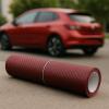 imageRockRose 3D Matte 3D Black Carbon Fiber Vinyl Wrap AntiWrinkle Air Release Automotive Bubble Wrap Self Adhesive Car Vinyl Sticker DIY Decals 1FT x 10FTBurgundy Red