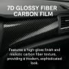 imageRockRose 7D High Gloss 7D Silver Carbon Fiber Vinyl Wrap AntiWrinkle Air Release Automotive Bubble Wrap Self Adhesive Car Vinyl Sticker DIY Decals 1FT x 10FT7D Black
