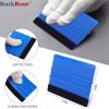 imageRockRose Black Bondo Squeegee w Felt  4 Inch Precision Window Tinting Tool for Auto Glass Vinyl Wraps and Paint Applications  3 Units Pack Black w FeltBlue w Felt