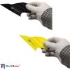 imageRockRose Yellow Side Trim Mini Squeegee  Compact and Ergonomic Tool with Flexible Blade for Precision Window Film and Car Tint Application  Pack 3 Units