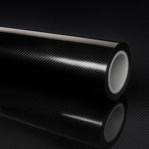 imageRockRose 7D High Gloss 7D Silver Carbon Fiber Vinyl Wrap AntiWrinkle Air Release Automotive Bubble Wrap Self Adhesive Car Vinyl Sticker DIY Decals 1FT x 10FT7D Black