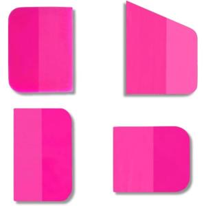 imageRockRose Pink PPF Squeegee Angled  25 x 3 inches  Film Application Tool for BubbleFree Professional Finishes  Compact and Efficient Vinyl Wrapping Squeegee 2 Units 25 x 3 Inches4 PCs KIT