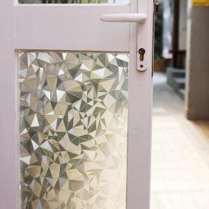 imageRockRose Privacy Window Film Prism 3D Decorative Stained Glass Vinyl Static Cling NonAdhesive Window Decals for Home or Office 236quot x 787quotPrism