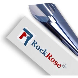 imageRockrose Professional Window Tint for Home  One Way Privacy Window Film for Home Offices Heat Blocker Reflective Adhesive Mirror Tint with 99 UV Block  BlackSilver 24 in x 25FTBluesilver