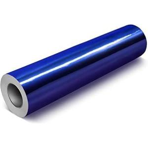 imageRockRose Mirror Brushed Chrome Vinyl Wrap AntiWrinkle Air Release Automotive Bubble Wrap Self Adhesive Car Vinyl Stickers DIY Decal 5FT x 60FT BlackBlue