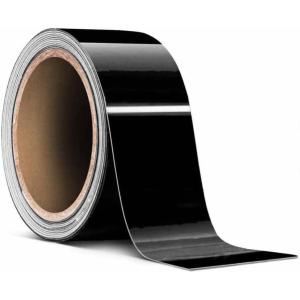 imageROCKROSE Gloss Black Vinyl Wrap with Waterproof Chrome Delete Tape  7d Carbon Fiber Vinyl Wrap for Car  2 Inches X 60 Feet Matte Black  Gloss Black and Chrome Delete Vinyl Wrap  Matte BlackGloss Black