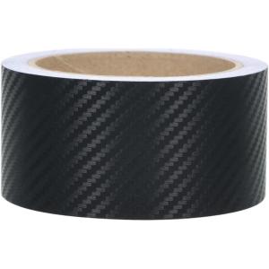 imageROCKROSE Gloss Black Vinyl Wrap with Waterproof Chrome Delete Tape  7d Carbon Fiber Vinyl Wrap for Car  2 Inches X 60 Feet Matte Black  Gloss Black and Chrome Delete Vinyl Wrap  Matte Black7d Carbon Fiber