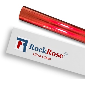 image:imageRockRose 2026 Ultra Gloss Black Vinyl Wrap for Cars 2 in x 30FT  Chrome Delete Car Wrap Vinyl Roll AntiWrinkle amp Air Release Durable Piano Black Gloss Finish for Exterior amp InteriorCherry Red