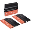 image:imageRockRose Orange amp Black Wing Squeegee with Felt Edge 3PK Professional ScratchFree Vinyl Wrap Tool for Car PPF Window Tint 39 Blades Soft Felt for Bubble Removal for Auto Wrap Shops DetailersBlack Wing